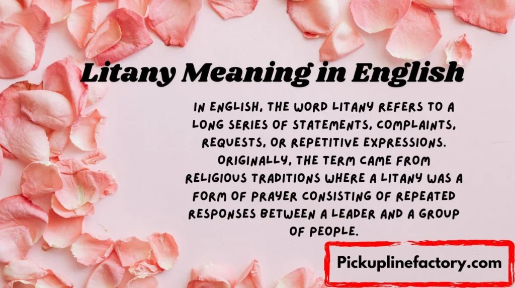 Litany Meaning in English