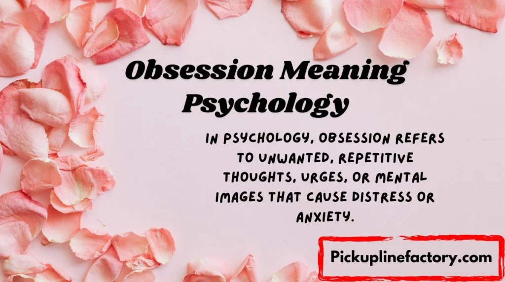Obsession Meaning Psychology