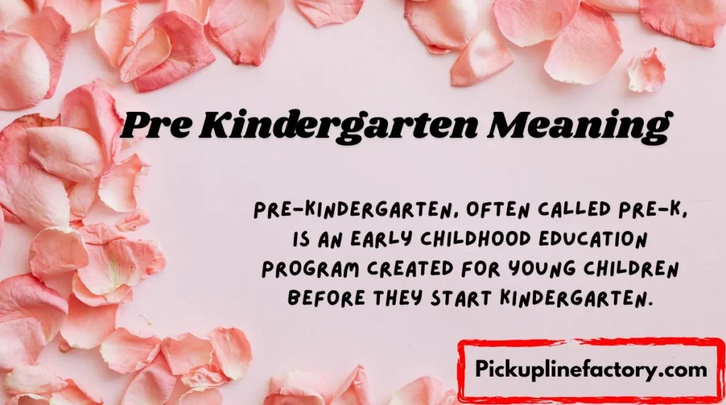 Pre Kindergarten Meaning