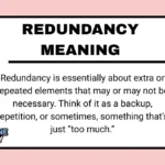 Redundancy Meaning