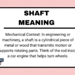 Shaft Meaning