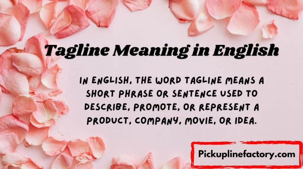 Tagline Meaning in English