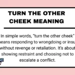 Turn the Other Cheek Meaning