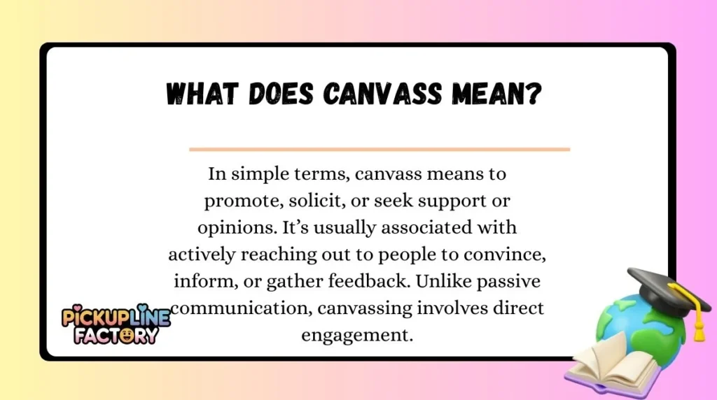 What Does Canvass Mean?