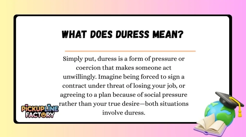 What Does Duress Mean?