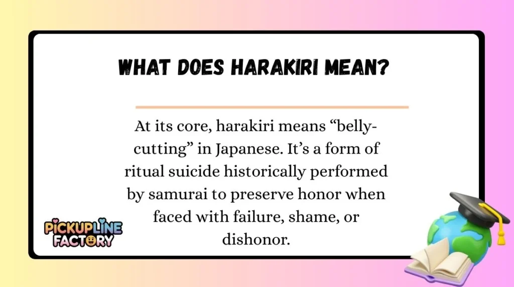 What Does Harakiri Mean?