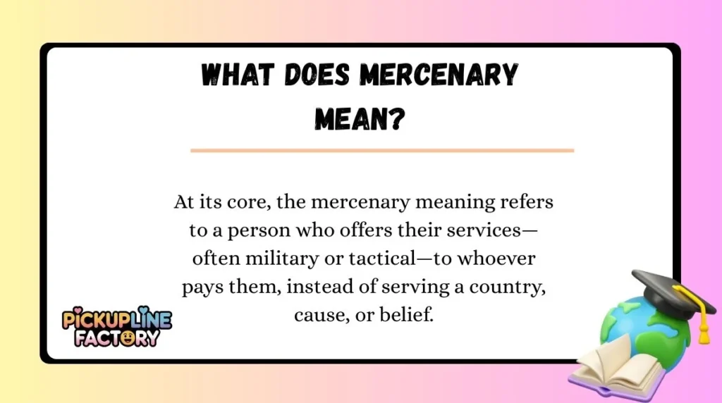 What Does Mercenary Mean?