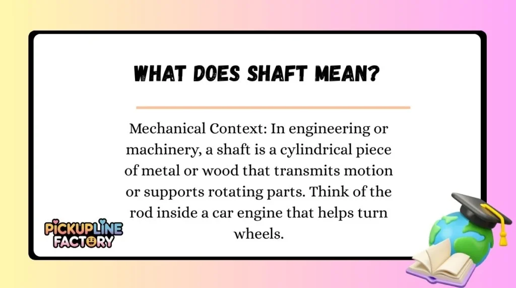 What Does Shaft Mean?