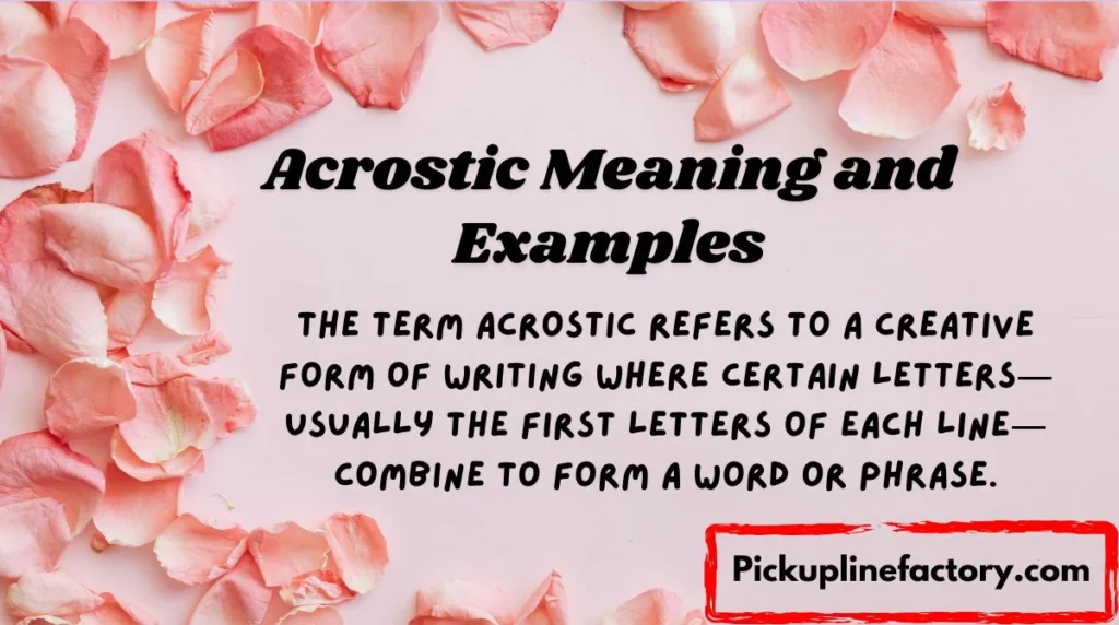 Acrostic Meaning and Examples