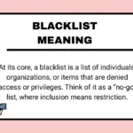 Blacklist Meaning