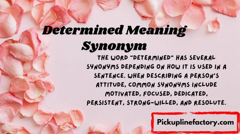 Determined Meaning Synonym