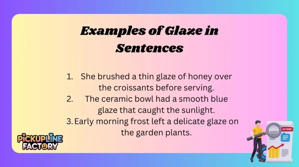 Examples of Glaze in Sentences