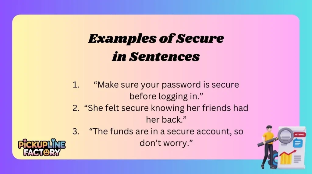 Examples of Secure in Sentences