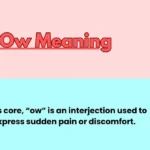 Ow Meaning