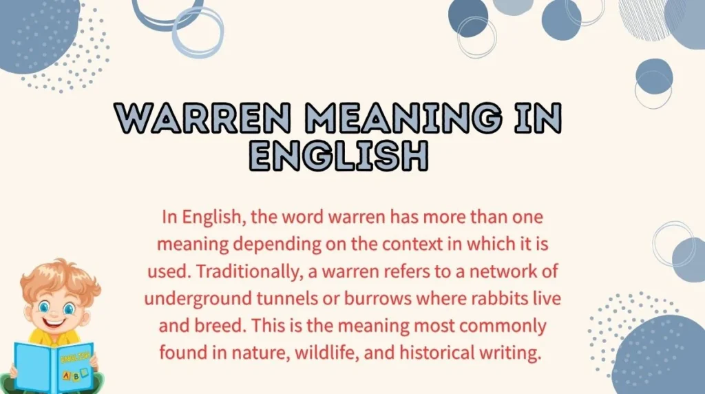 Warren Meaning in English