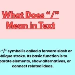 What Does “/” Mean in Text