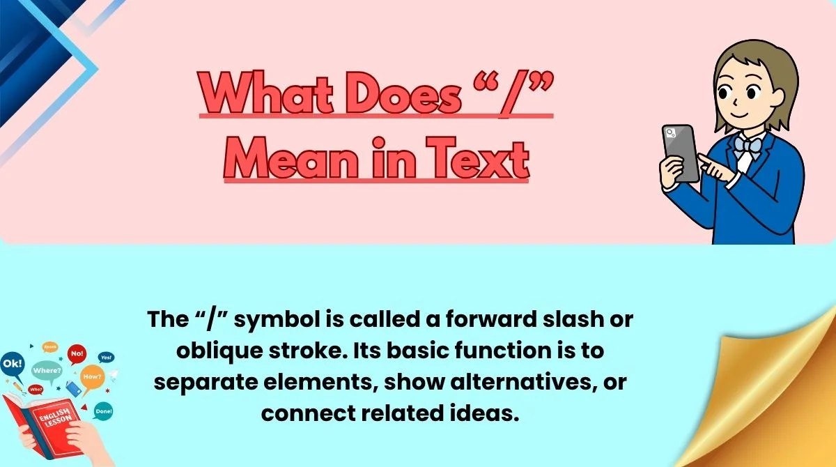 What Does “/” Mean in Text
