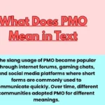What Does PMO Mean in Text
