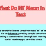What Do HY Mean in Text