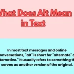 What Does Alt Mean in Text